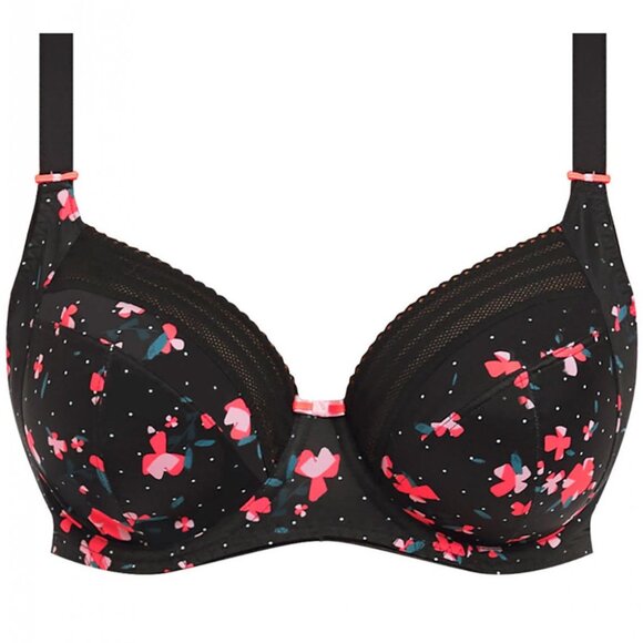 **Freya** Viva Stretch Lace Side Support Bra AA5351 - Black Floral - Picture 3 of 7